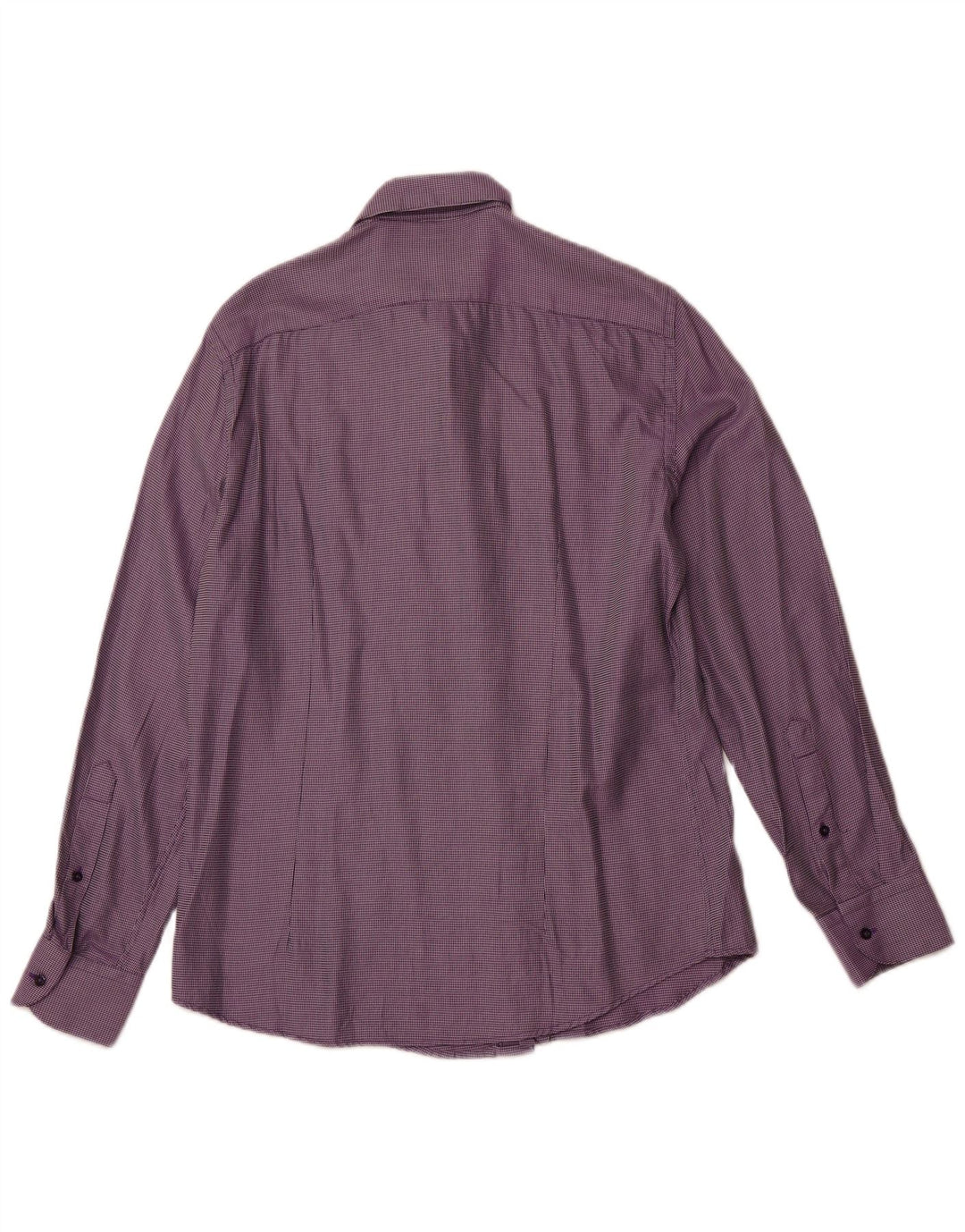 TRUSSARDI Mens Shirt Size 41 Medium Purple Spotted