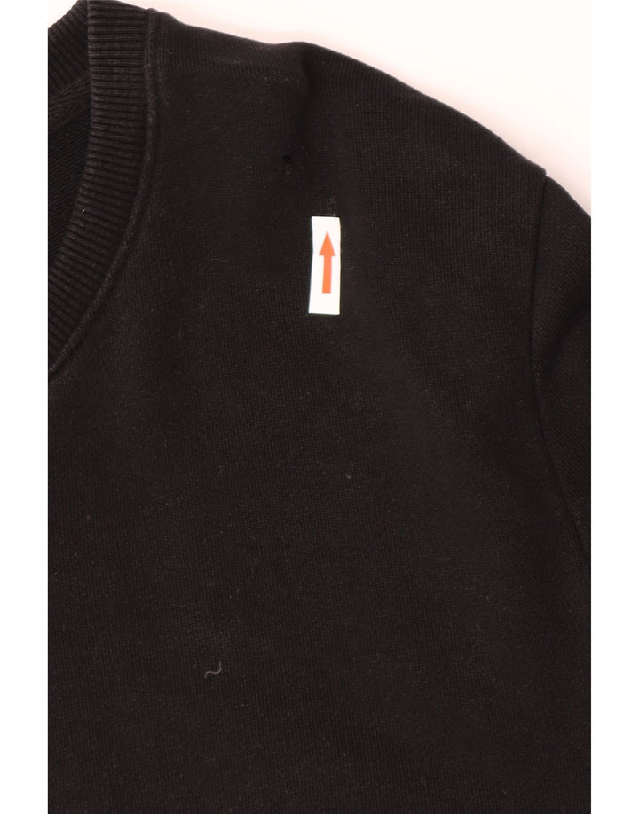 Zara Mens Sweatshirt Jumper Large Black Cotton