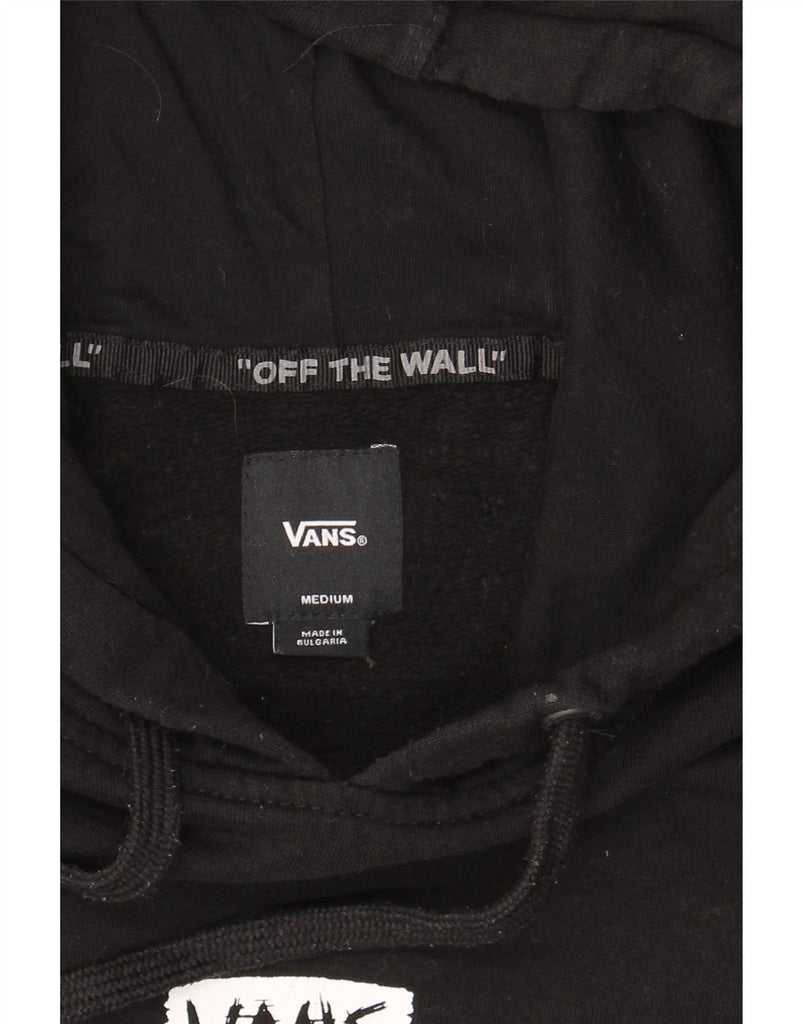 VANS Mens Graphic Hoodie Jumper Medium Black Cotton Vintage Vans and Second-Hand Vans from Messina Hembry 