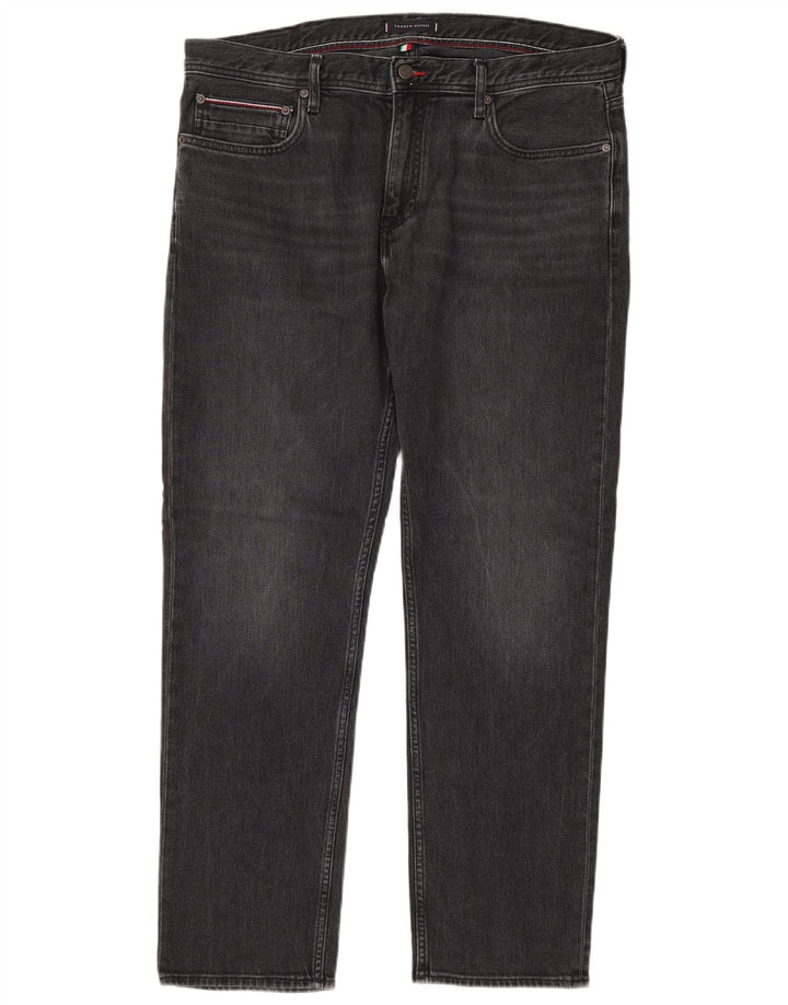 Tommy Hilfiger Mens Straight Jeans W38 L32 Grey Cotton