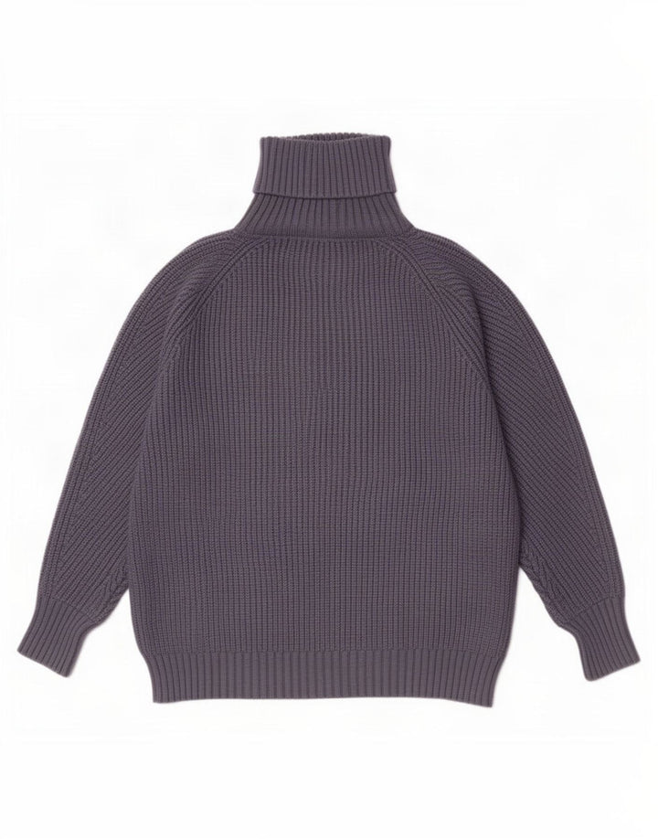 Zara Womens Roll Neck Jumper Sweater UK 10 Small Grey