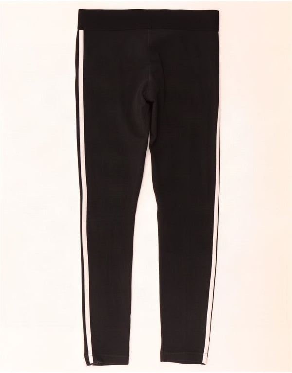 Adidas Womens Leggings UK 8/10 Small Black Cotton