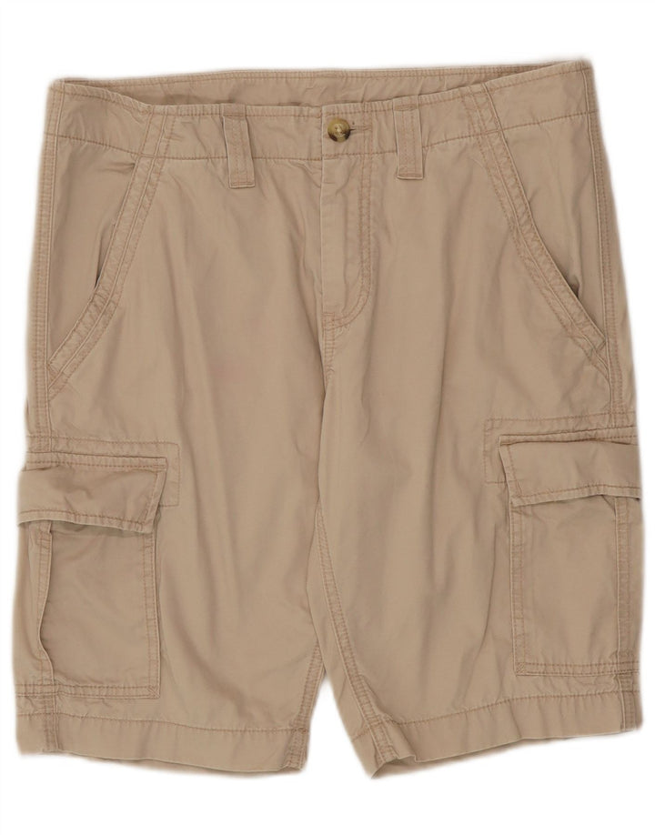 Tommy Hilfiger Mens Relaxed Fit Cargo Shorts W33 Medium Beige Cotton