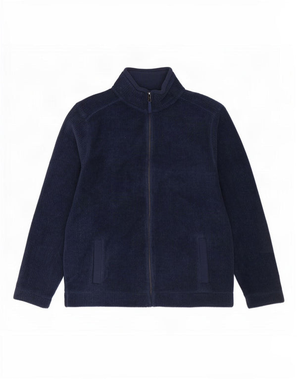 Marks & Spencer Mens Regular Fit Fleece Jacket UK 38 Medium Navy Blue