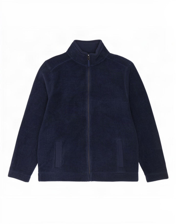 Marks & Spencer Mens Regular Fit Fleece Jacket UK 38 Medium Navy Blue