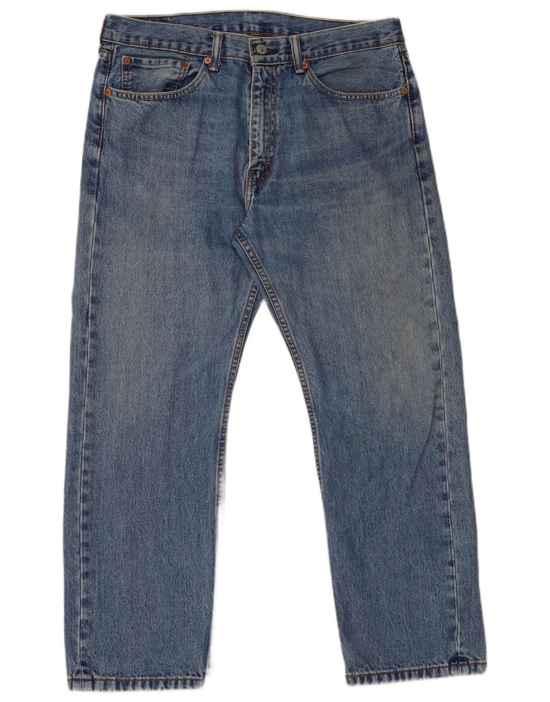 Levi's Mens 505 Straight Jeans W36 L29 Blue Cotton