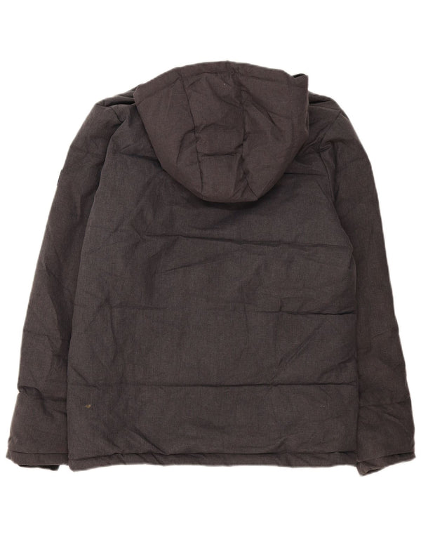 Jack & Jones Boys Hooded Padded Jacket 15-16 Years Grey Flecked
