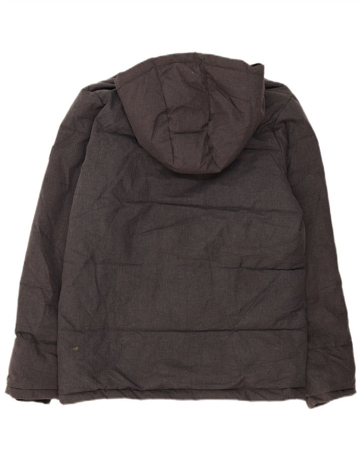 Jack & Jones Boys Hooded Padded Jacket 15-16 Years Grey Flecked