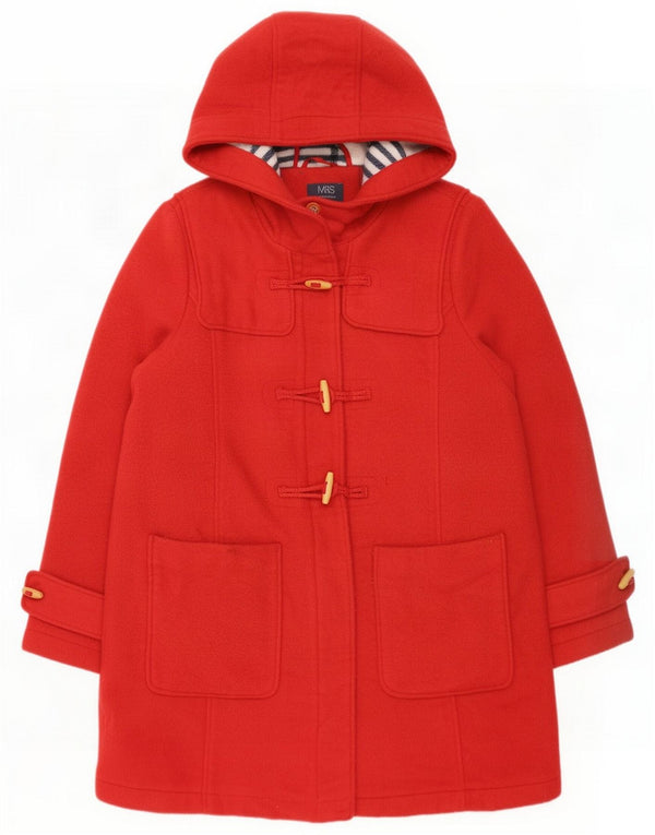 Marks & Spencer Womens Hooded Oversized Duffle Coat UK 18 XL Red Polyester