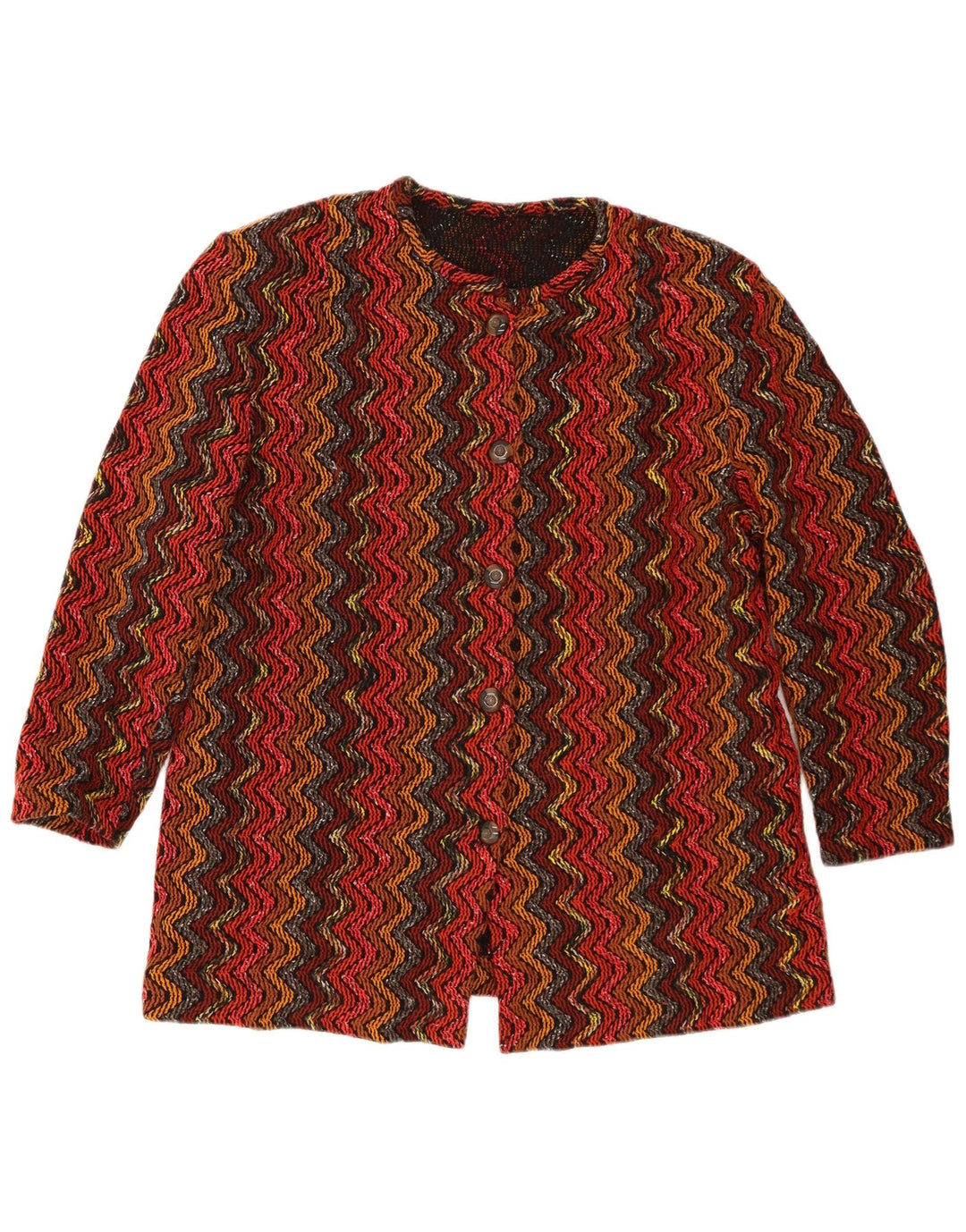 Vintage Womens 5 Button Blazer Jacket UK 16 Large Red Striped