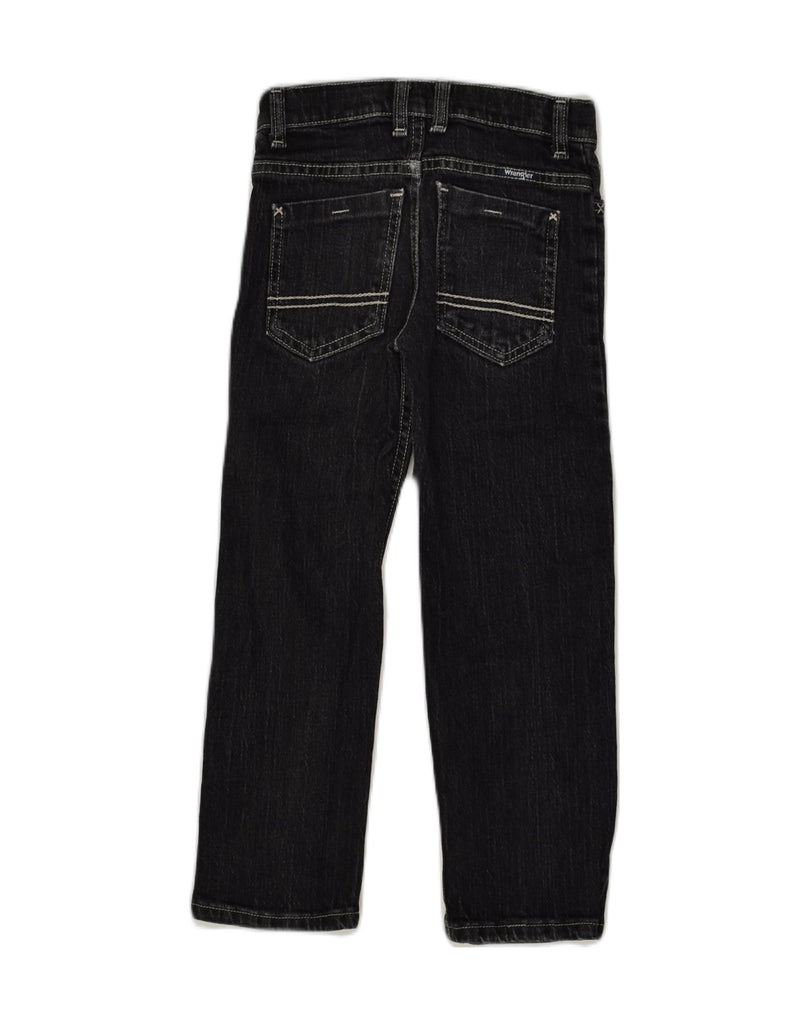 WRANGLER Boys Regular Straight Jeans 6-7 Years W23 L21 Black Cotton | Vintage Wrangler | Thrift | Second-Hand Wrangler | Used Clothing | Messina Hembry 