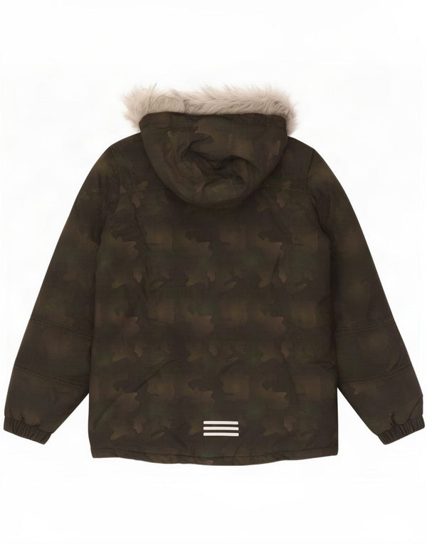 Mountain Warehouse Boys Windbreaker Jacket 12-13 Years Khaki Camouflage