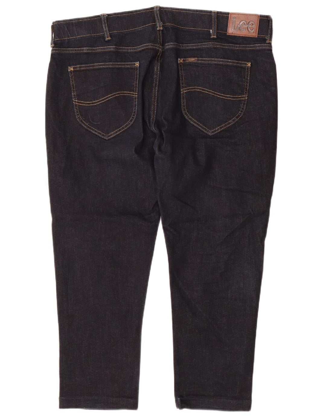 Lee Mens Straight Tapered Jeans W38 L26 Navy Blue