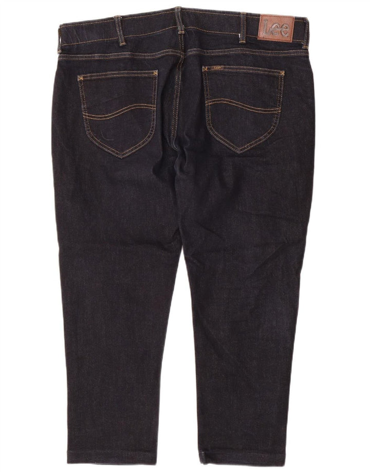 Lee Mens Straight Tapered Jeans W38 L26 Navy Blue