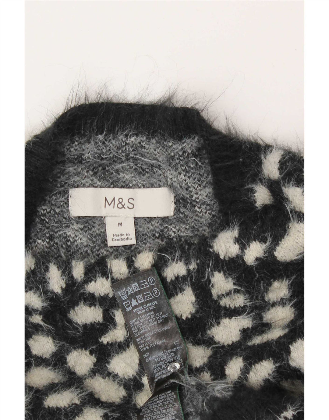 Marks & Spencer Womens Turtle Neck Jumper Sweater UK 14 Medium Black