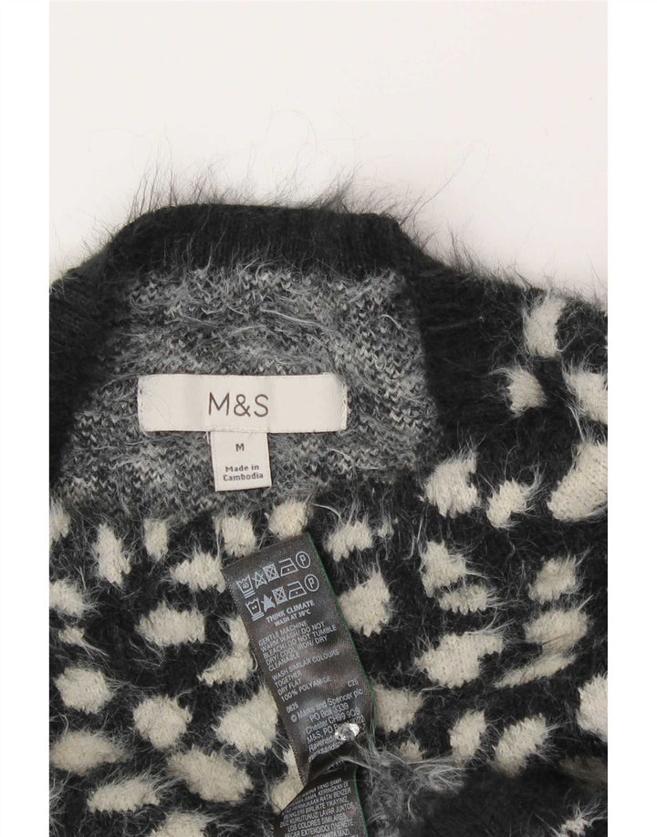 Marks & Spencer Womens Turtle Neck Jumper Sweater UK 14 Medium Black