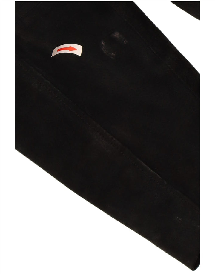 Ben Sherman Mens Suede Windbreaker Coat UK 38 Medium Black Leather