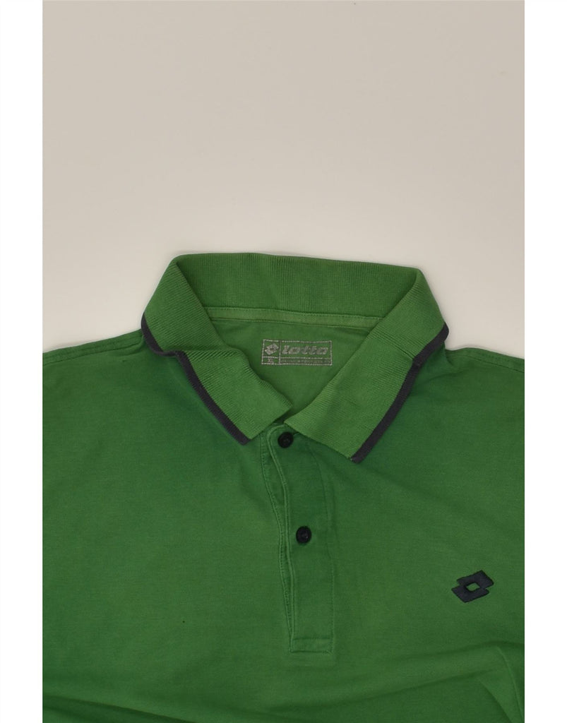 LOTTO Mens Polo Shirt XL Green Cotton | Vintage Lotto | Thrift | Second-Hand Lotto | Used Clothing | Messina Hembry 