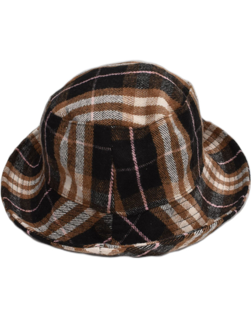UTERQUE Womens Bucket Hat Medium Brown Plaid Polyester | Vintage Uterque | Thrift | Second-Hand Uterque | Used Clothing | Messina Hembry 