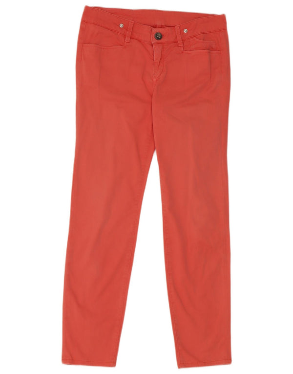 Jeckerson Womens Slim Casual Trousers W27 L27 Red Cotton