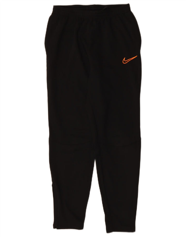 NIKE Boys Therma-Fit Tracksuit Trousers 13-14 Years XL Black Polyester