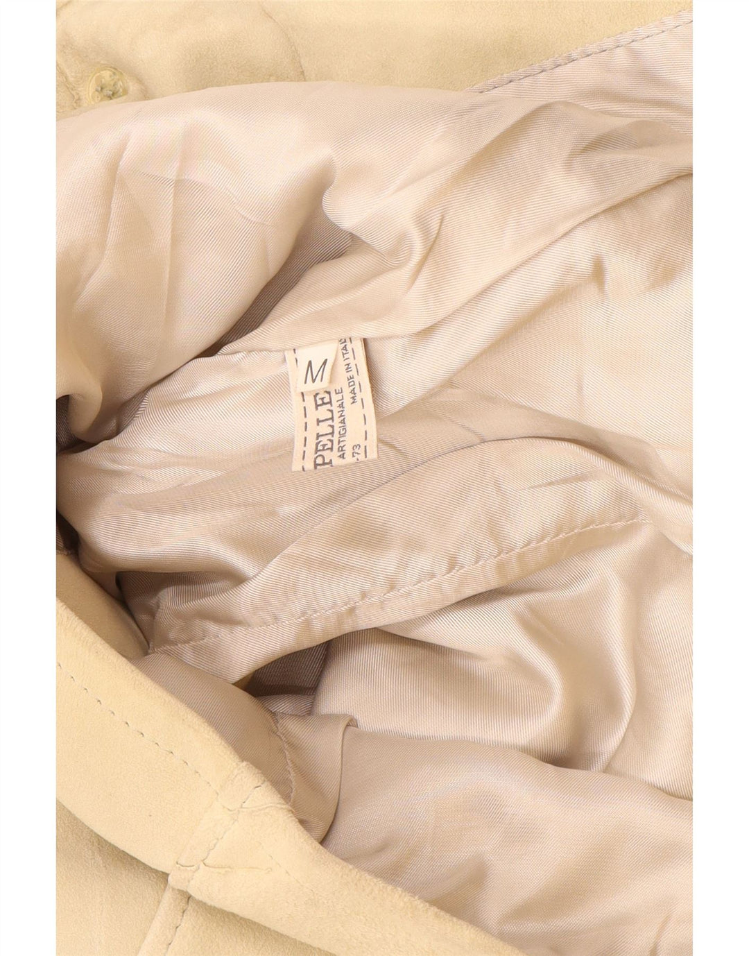 Vintage Womens Suede Jacket UK 12 Medium Beige Leather