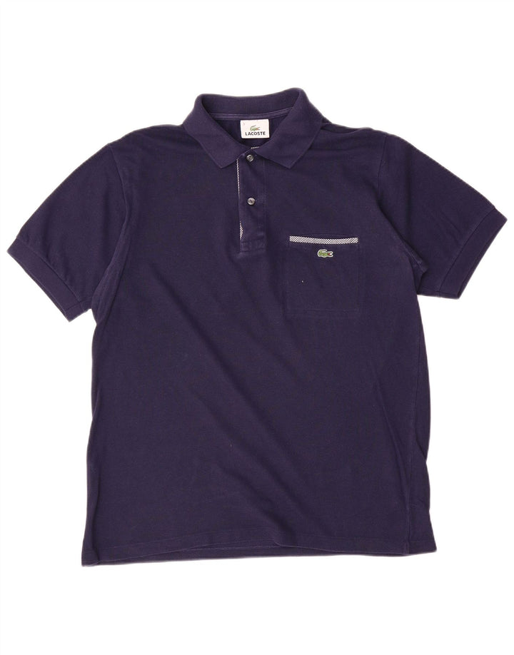 Lacoste Mens Polo Shirt Size 3 Small Navy Blue Cotton