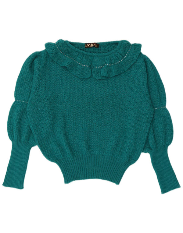 Vintage Womens Boat Neck Jumper Sweater IT 46 Large Green Mohair