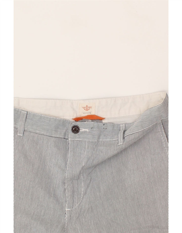 DOCKERS Mens Chino Shorts W33 Medium Grey Pinstripe Cotton Vintage Dockers and Second-Hand Dockers from Messina Hembry 