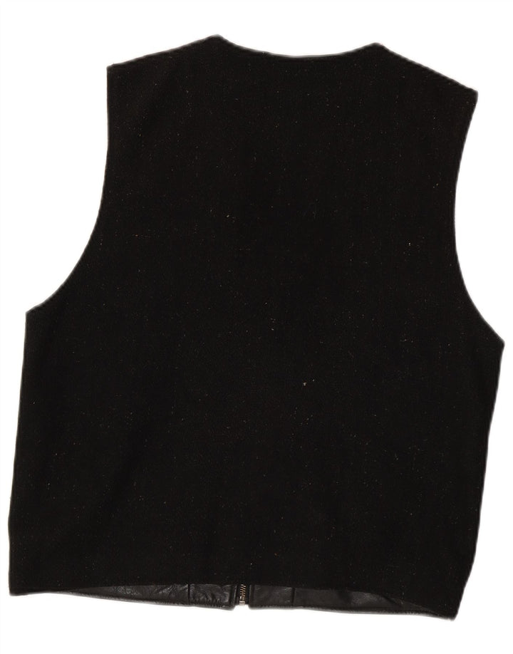Conwell Womens Leather Waistcoat UK 16 Large Black Leather