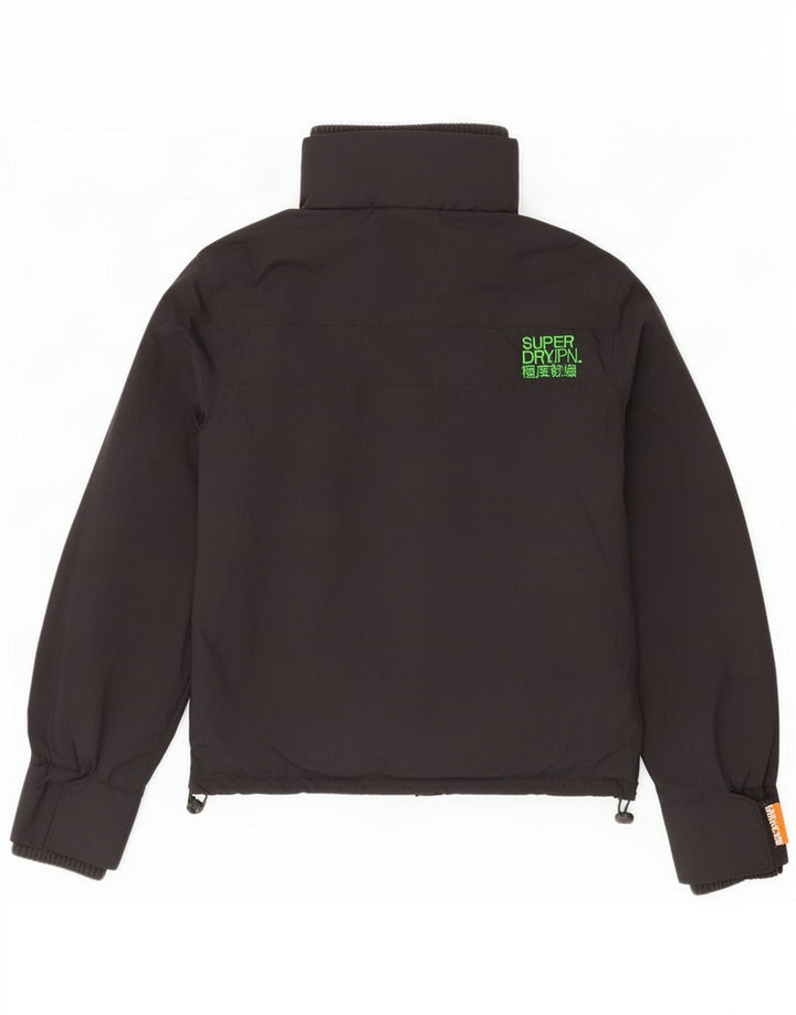 Superdry Mens Rain Jacket UK 40 Large Black Nylon