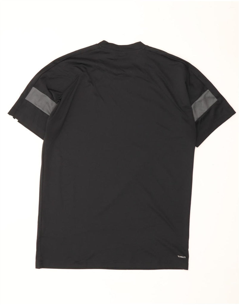 ADIDAS Mens Climalite T-Shirt Top Medium Black Polyester Vintage Adidas and Second-Hand Adidas from Messina Hembry 