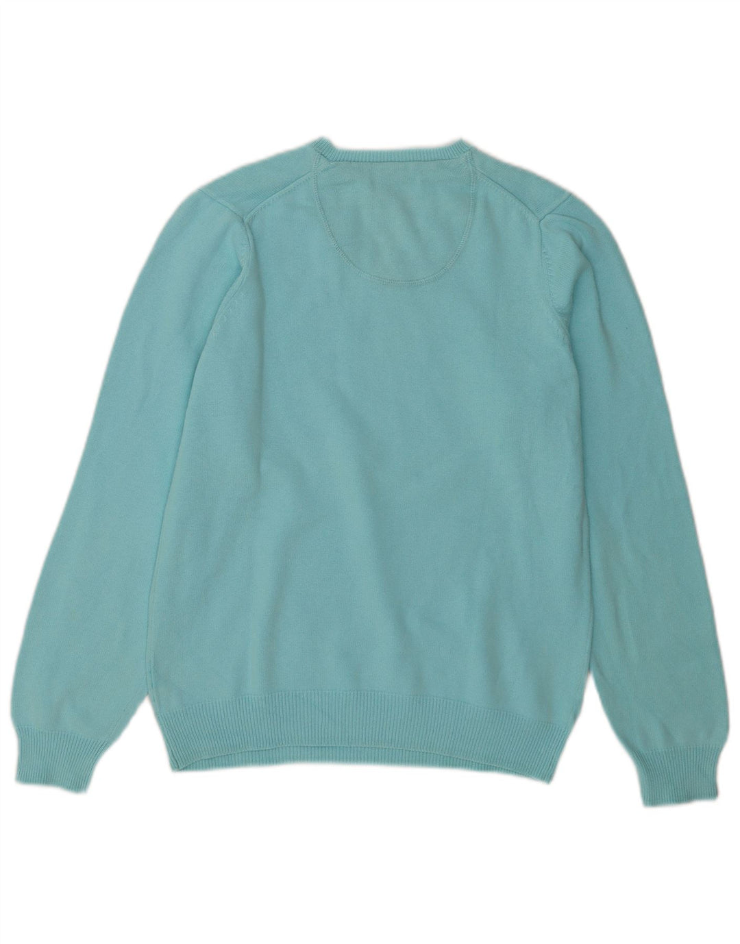 Marks & Spencer Mens Blue Harbour V-Neck Jumper Sweater Small Turquoise