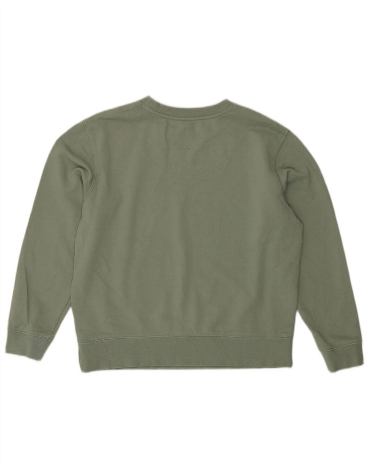 Joules Womens Oversized Sweatshirt Jumper UK 10 Small  Green Cotton