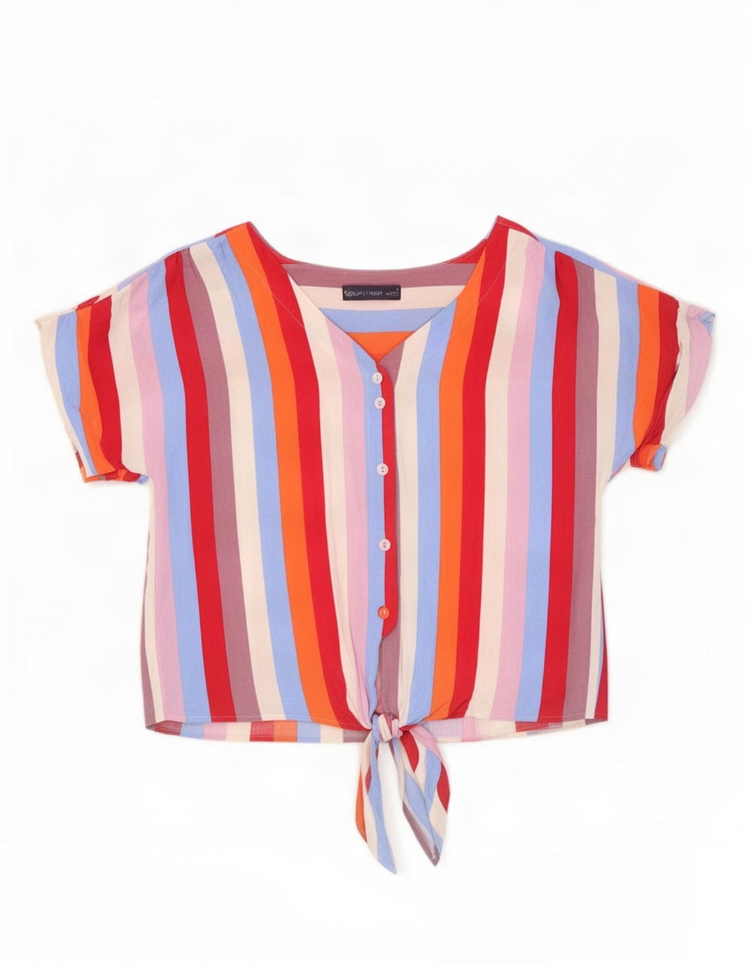 Marks & Spencer Womens Crop Shirt Blouse UK 10 Small Multicoloured