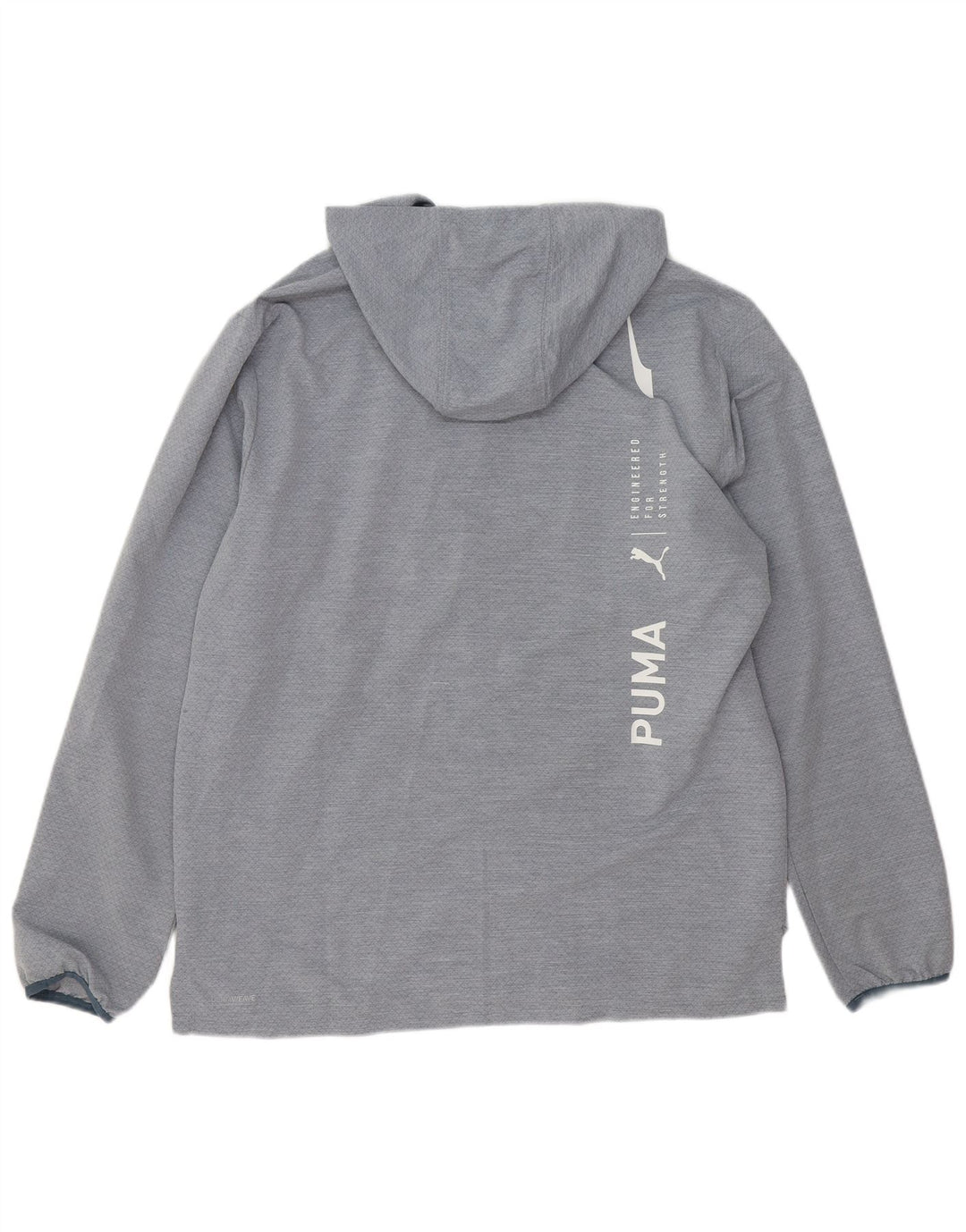 PUMA Mens Graphic Hooded Tracksuit Top Jacket Large Grey Polyester