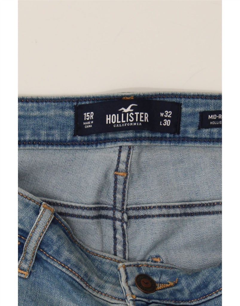 HOLLISTER Womens Mid Rise Super Skinny Jeans W32 L30 Blue Cotton Vintage Hollister and Second-Hand Hollister from Messina Hembry 