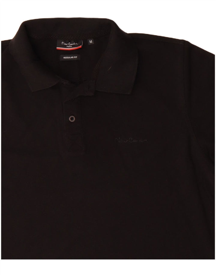 Pierre Cardin Mens Regular Fit Polo Shirt Medium Black Cotton