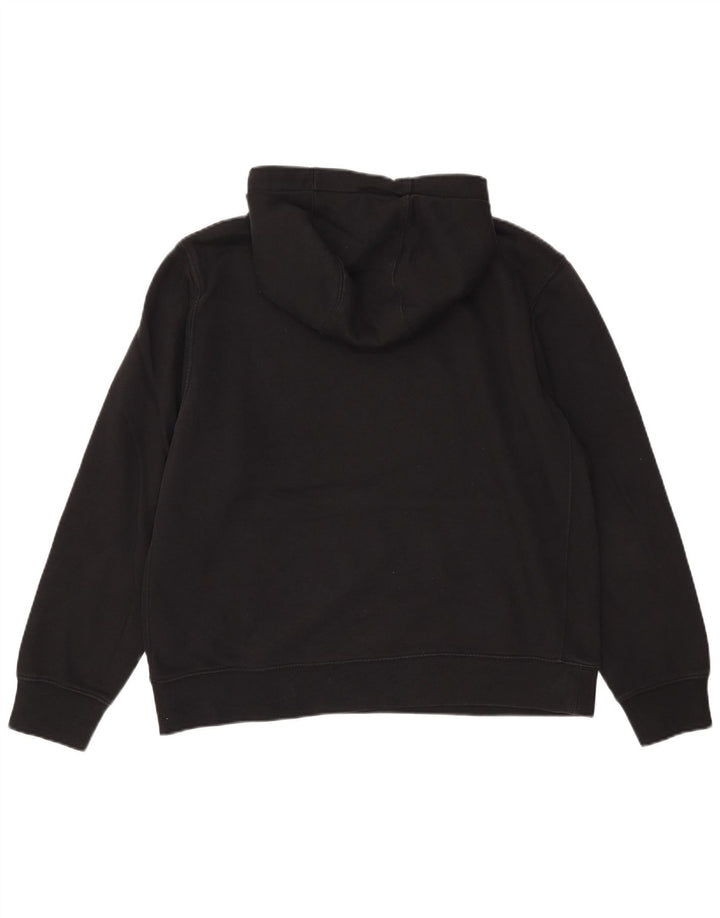 Nike Mens Graphic Hoodie Jumper Large Black Cotton