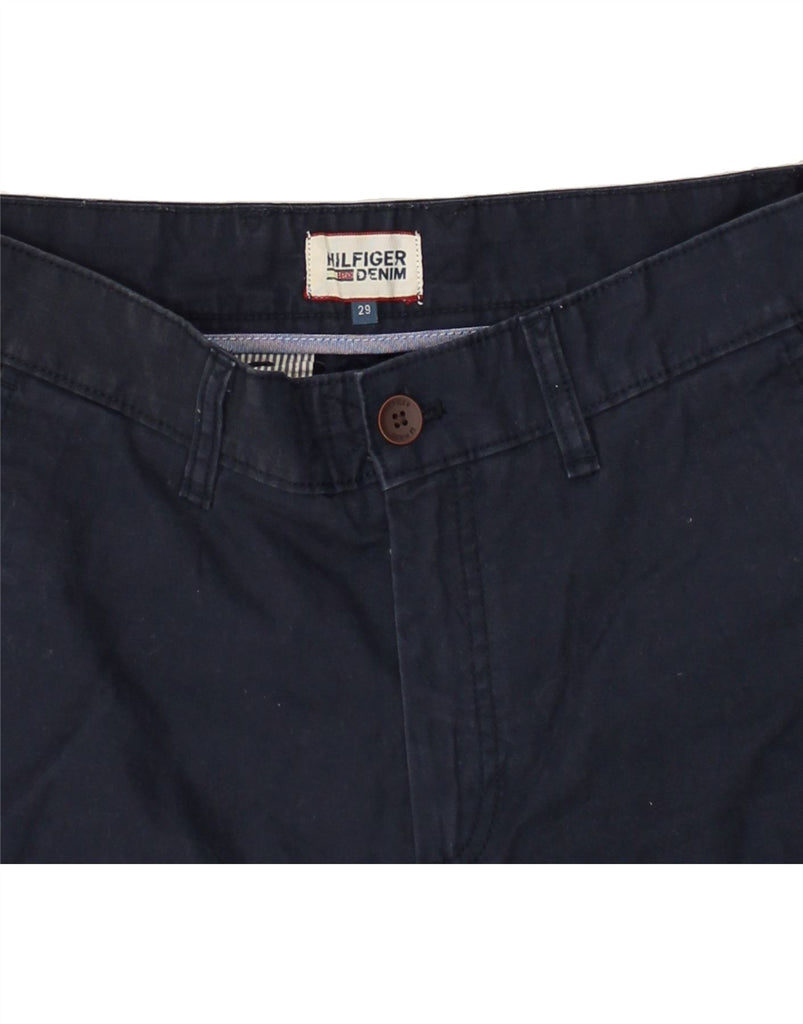 TOMMY HILFIGER Mens Chino Shorts W29 Small Navy Blue Cotton | Vintage Tommy Hilfiger | Thrift | Second-Hand Tommy Hilfiger | Used Clothing | Messina Hembry 