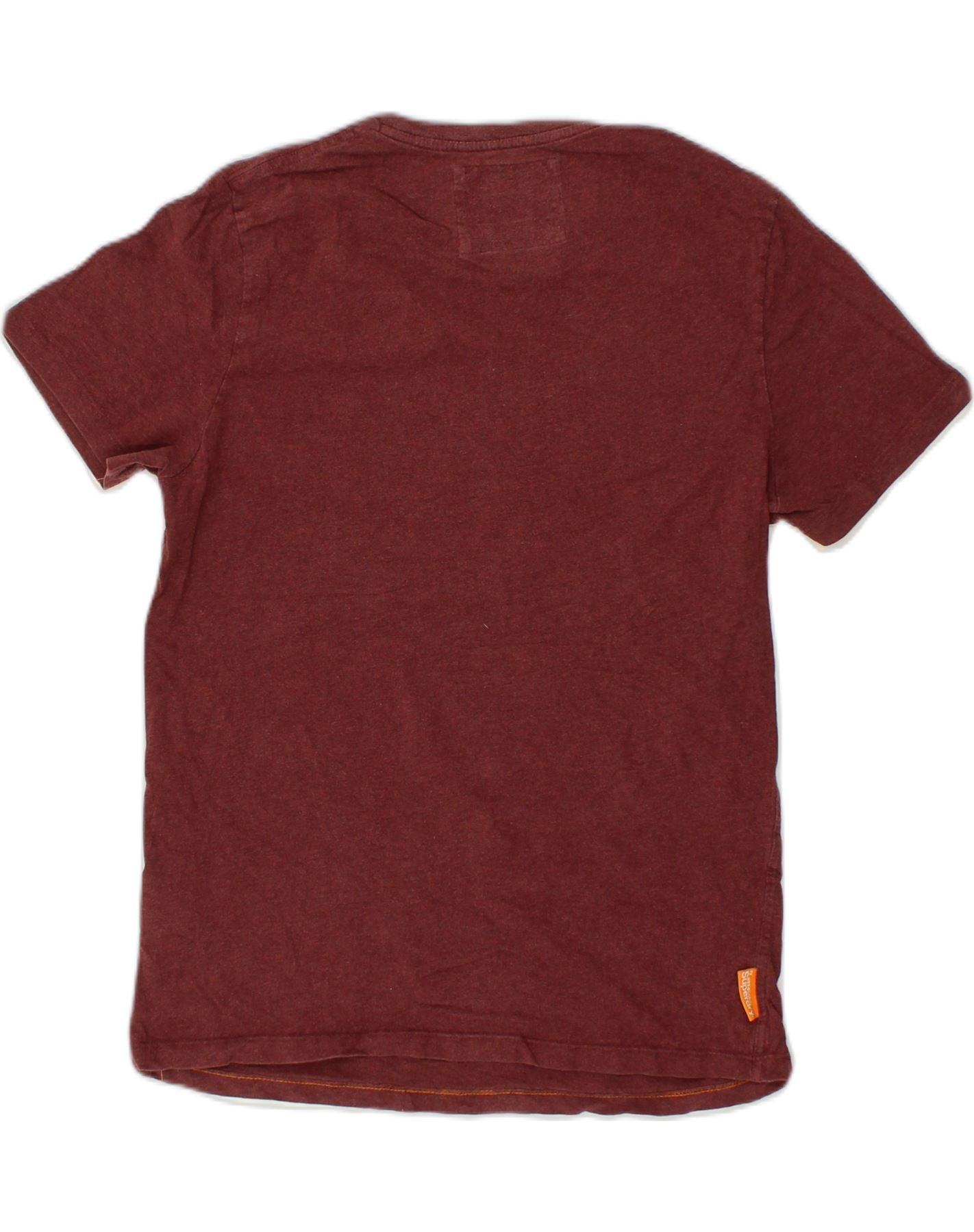 SUPERDRY Mens T-Shirt Top Medium Maroon Cotton, Vintage & Second-Hand Clothing  Online