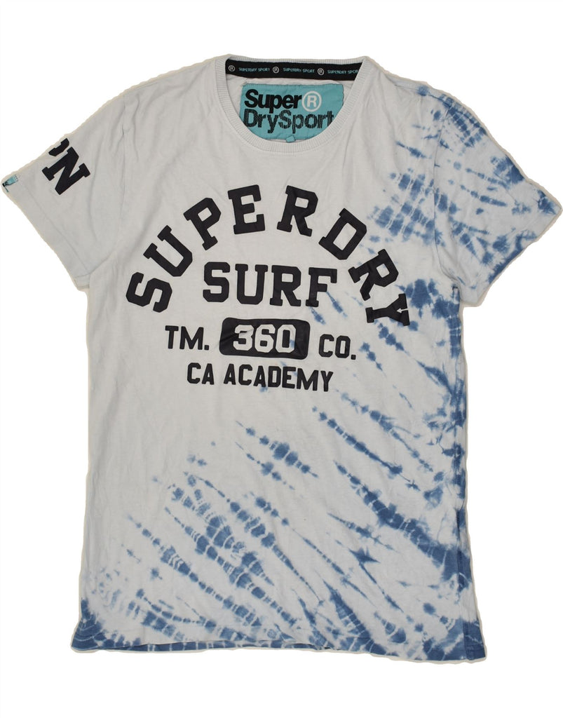 SUPERDRY Mens Graphic T-Shirt Top Medium White Tie Dye Cotton | Vintage Superdry | Thrift | Second-Hand Superdry | Used Clothing | Messina Hembry 