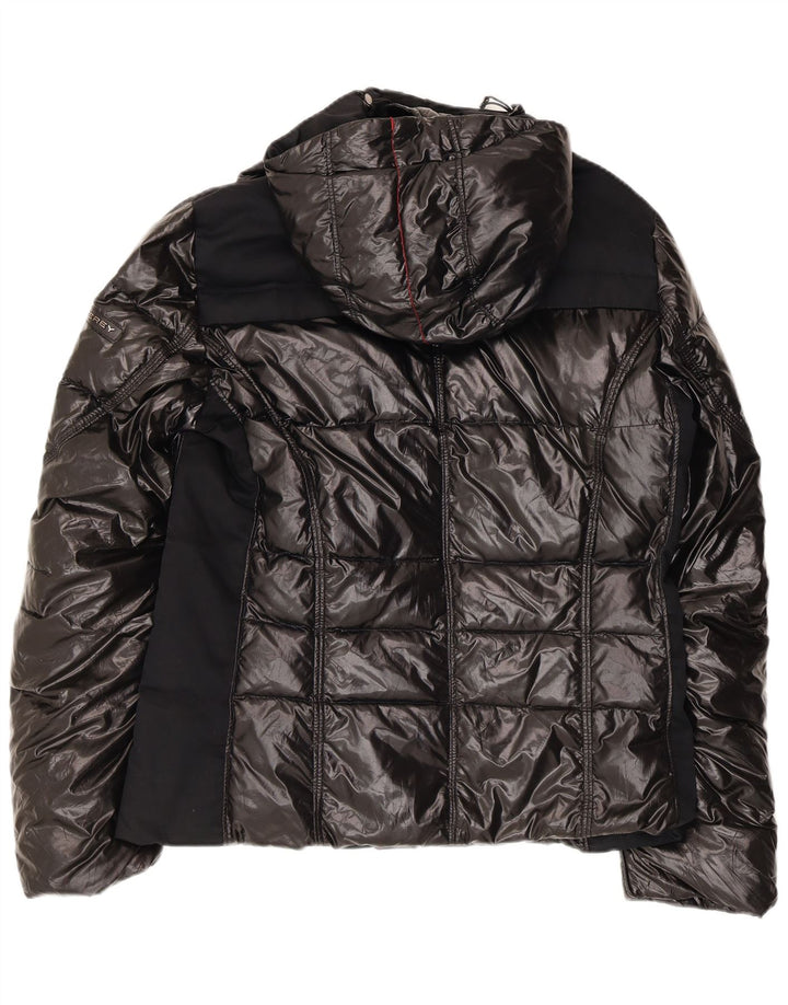 PEUTEREY Mens Hooded Padded Jacket EU 48 Small Black Polyamide