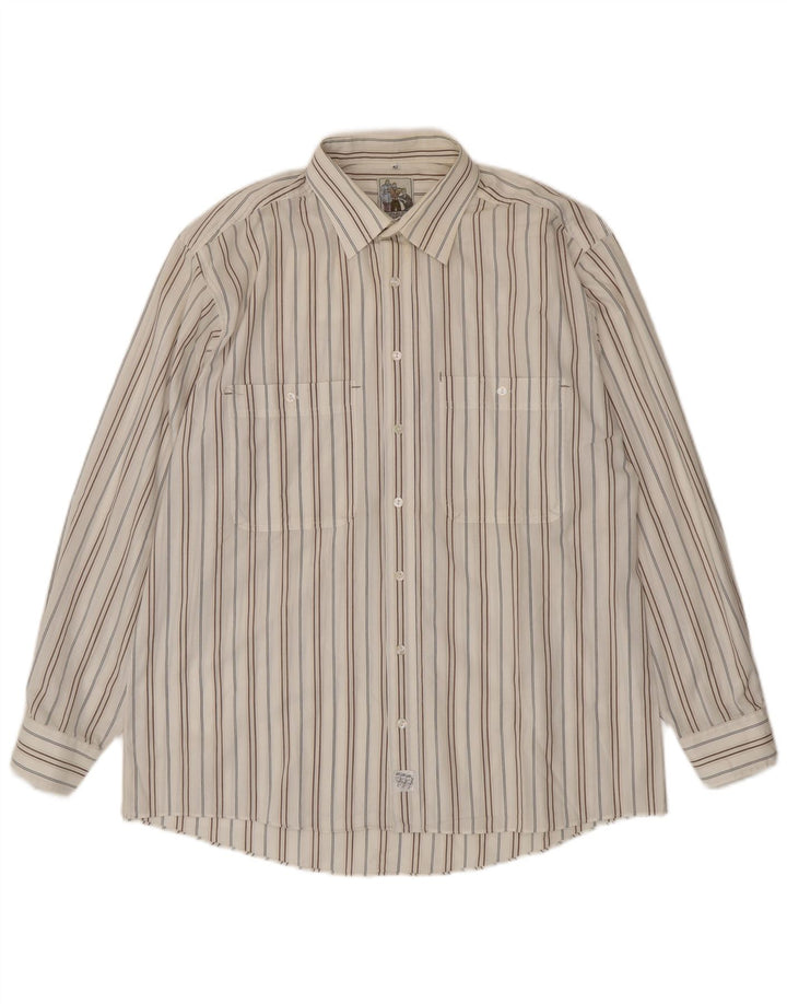 Dornbusch Mens Shirt Size 42 Large White Striped