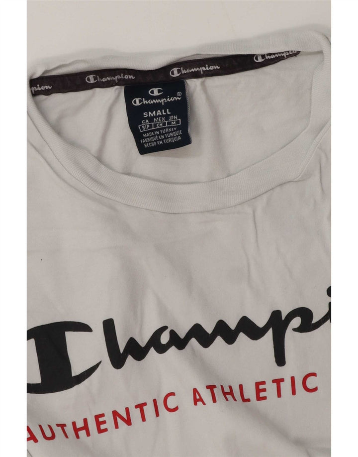 Champion Mens Graphic T-Shirt Top Small White