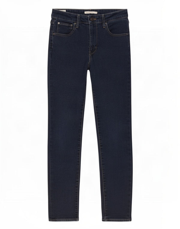 Levi's Womens 721 High Rise Skinny Jeans W31 L30 Navy Blue Cotton