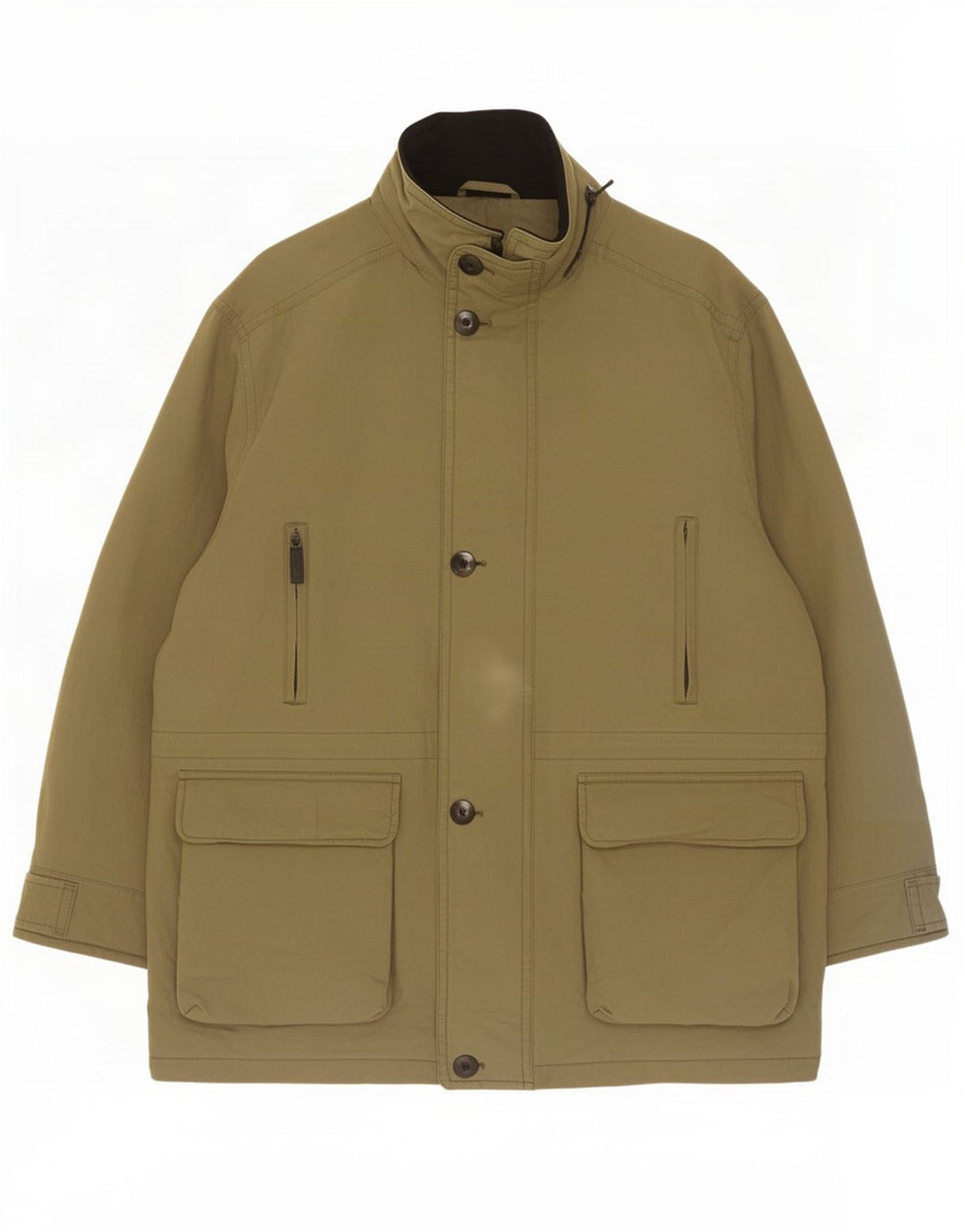 Marks & Spencer Mens Windbreaker Jacket UK 44/46 XL Khaki Cotton
