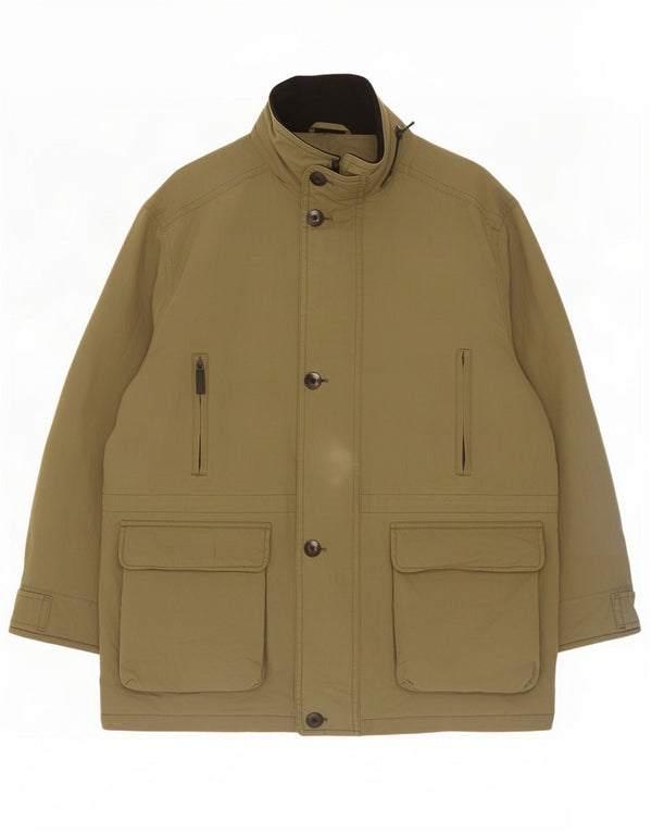 Marks & Spencer Mens Windbreaker Jacket UK 44/46 XL Khaki Cotton