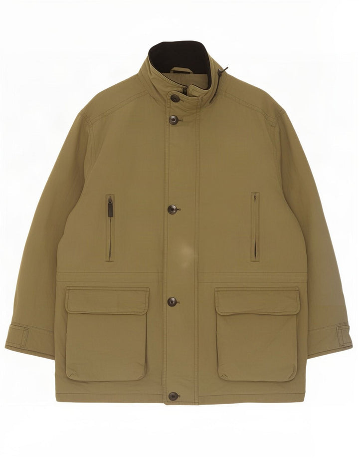 Marks & Spencer Mens Windbreaker Jacket UK 44/46 XL Khaki Cotton