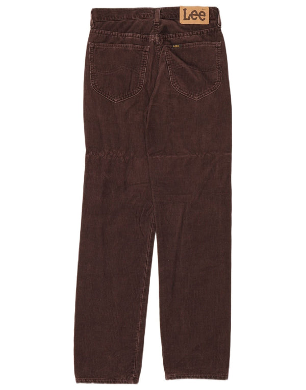 Lee Womens Straight Corduroy Trousers Medium W28 L30 Brown Cotton